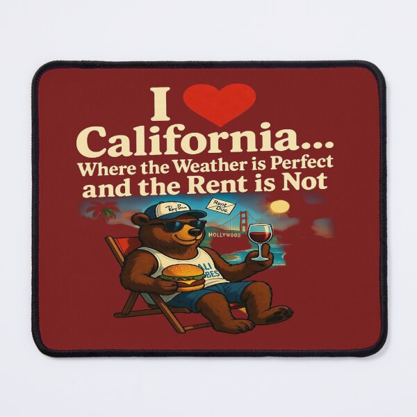 Item preview, I Love California Funny T-Shirt | Earthquakes Fires & Traffic Included | Survive LA Bear Graphic Tee designed and sold by Sushikidsntoddlers.