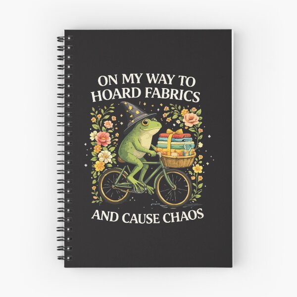 Item preview, Funny Sewing Frog Fabric Hoarder Quilter Gift On My Way To Hoard Fabrics Humor designed and sold by kiralynstration.