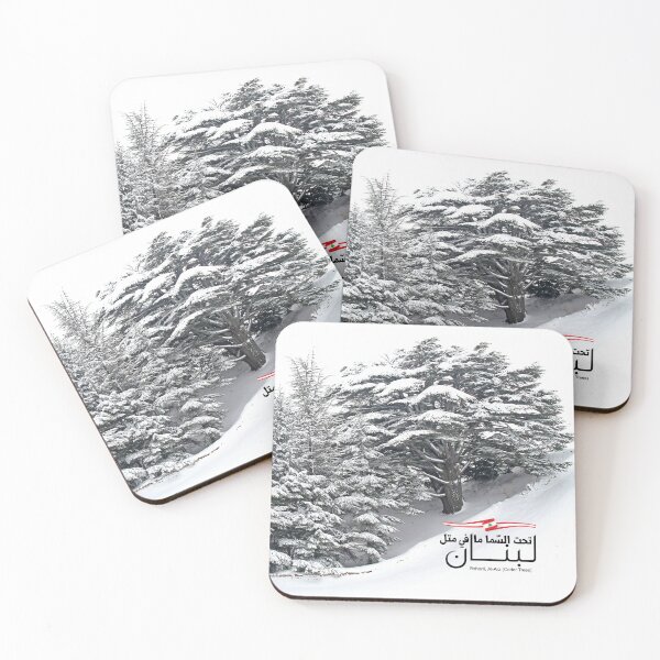 Item preview, Beautiful Lebanon City Bsharri Al Arz Cedar Trees Forest Snow Mountains Lebanese Pride designed and sold by Hurriyyatee.
