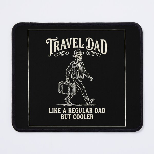 Item preview, Travel Dad Like A Regular Dad But Cooler Gothic Skeleton Suitcase Shirt – Wanderlust Gift designed and sold by printedartgoods.
