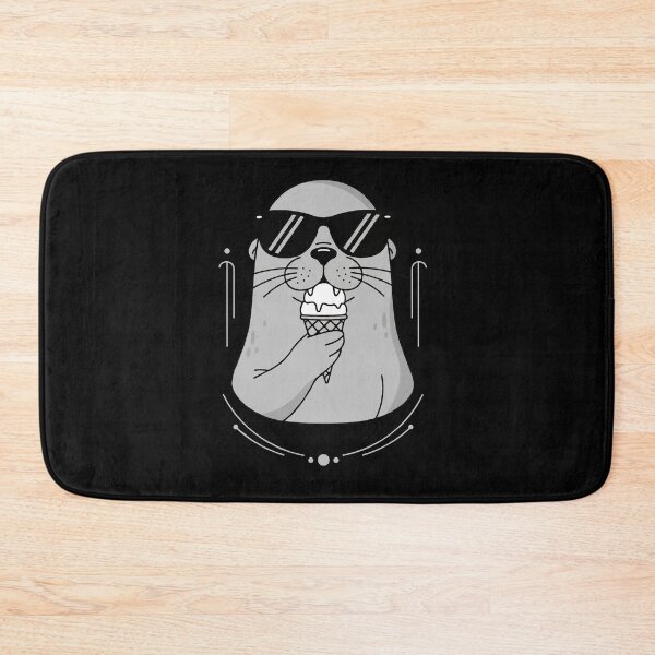 Item preview, Cool Otter Eating Ice Cream designed and sold by Junglenimals.