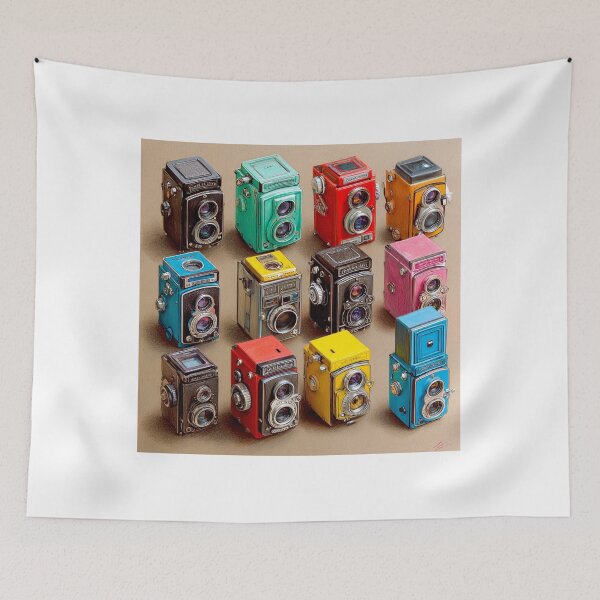 Item preview, Retro Vintage Camera Collection for Photographers Analog Film Photography Lover Gift designed and sold by onubi.