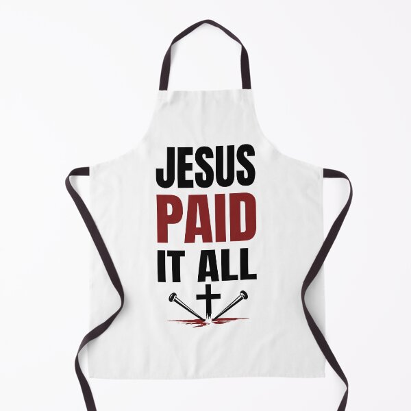 Item preview, Jesus Paid It All T-Shirt and Sticker Design: Christian Easter Graphic, Redemption & Sacrifice Quote, Religious Grace Apparel, Gospel Inspired Cross Nails Art designed and sold by Billium Halder.