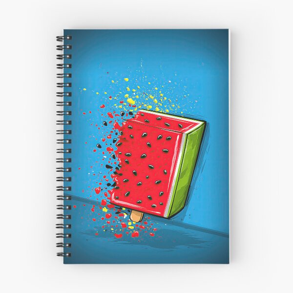 Item preview, Exploding Watermelon Slice Blue Background Art designed and sold by Piotrek0001.