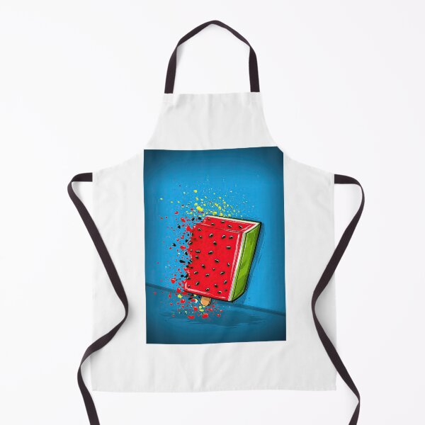 Item preview, Exploding Watermelon Slice Blue Background Art designed and sold by Piotrek0001.