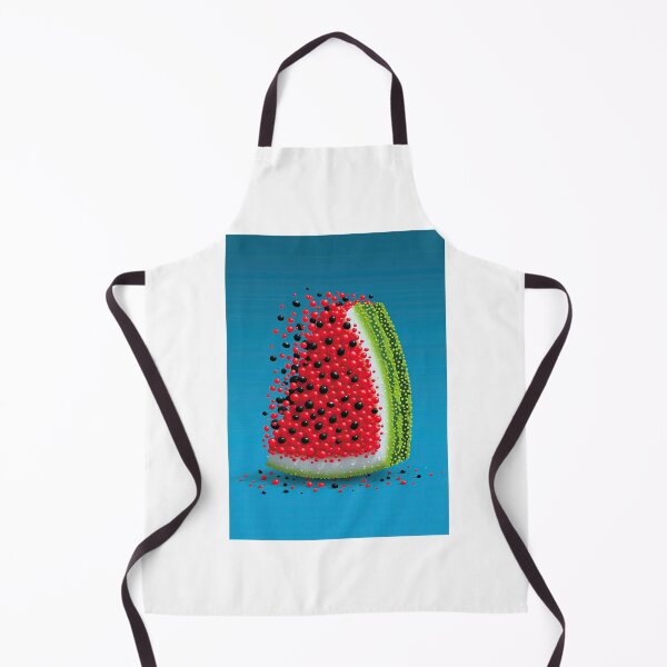 Item preview, Disintegrating Watermelon Slice on Blue Background designed and sold by Piotrek0001.