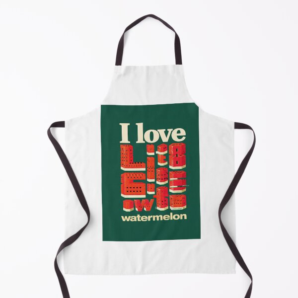 Item preview, Retro Pixelated Typography I Love Watermelon designed and sold by Piotrek0001.
