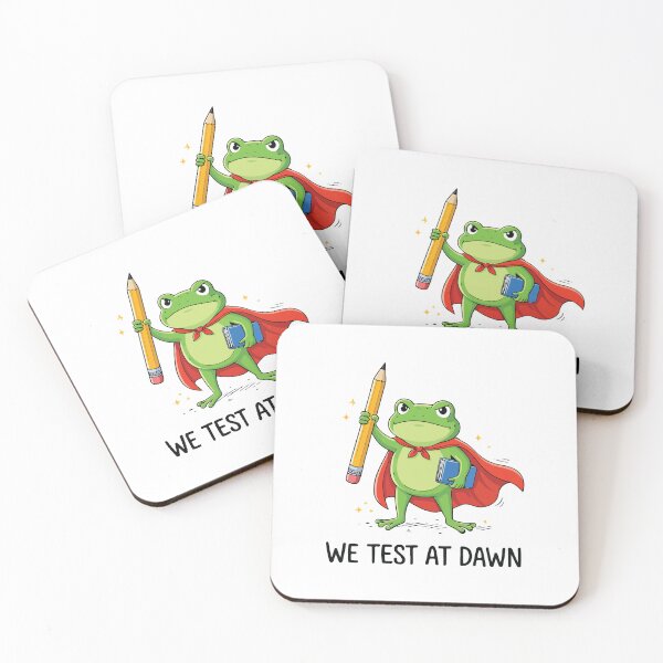 Item preview, We Test At Dawn Frog Funny Teacher Test Day Coordinator Exam Humor School designed and sold by kiralynstration.