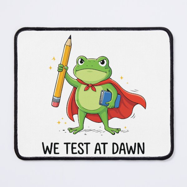 Item preview, We Test At Dawn Frog Funny Teacher Test Day Coordinator Exam Humor School designed and sold by kiralynstration.