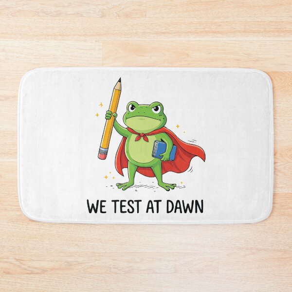 Item preview, We Test At Dawn Frog Funny Teacher Test Day Coordinator Exam Humor School designed and sold by kiralynstration.