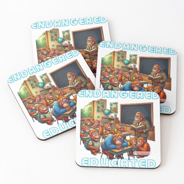Item preview, Funny Orangutan Classroom Gift - Critically Endangered Animal Humor - Birthday Gift Teacher Animal Lover designed and sold by Nature & Moustaches.