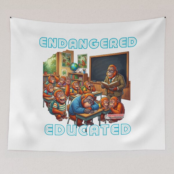Item preview, Funny Orangutan Classroom Gift - Critically Endangered Animal Humor - Birthday Gift Teacher Animal Lover designed and sold by Nature & Moustaches.
