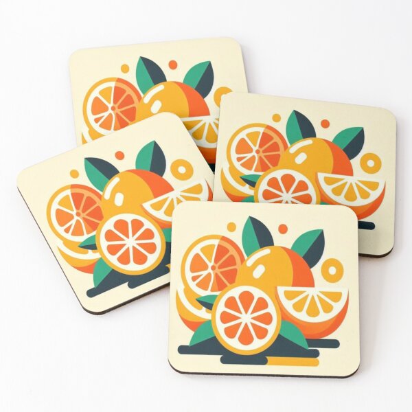 Item preview, Retro geometric citrus orange slice  designed and sold by NivyasArtistry.