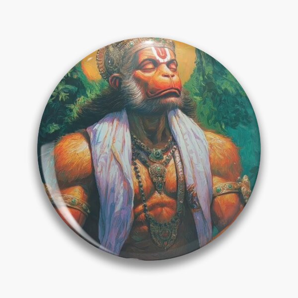 Item preview, Meditating Lord Hanuman Wall Art | Spiritual Hindu God Meditation Poster designed and sold by SayLess9.