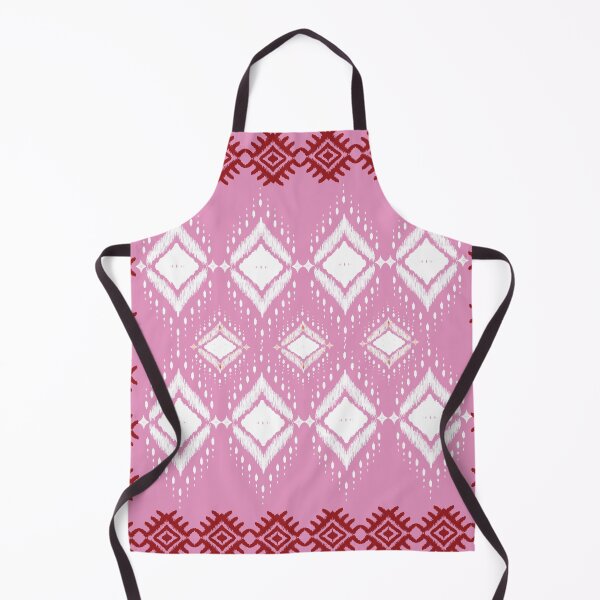 Item preview, .Elegant ikat diamond symmetrical pattern on radiant pink. A vibrant textile design for global markets designed and sold by AdesignbyG.