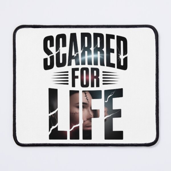 Item preview, Scarred For Life – Dark Hip Hop Cracked Face Streetwear Graphic Design designed and sold by NewUSShop.