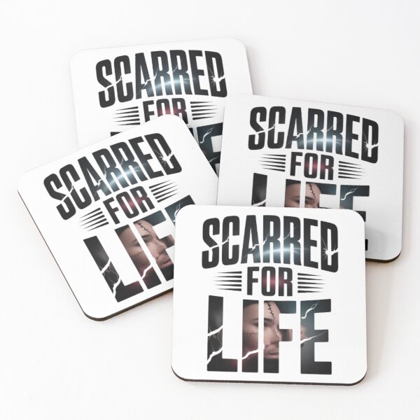 Item preview, Scarred For Life – Dark Hip Hop Cracked Face Streetwear Graphic Design designed and sold by NewUSShop.