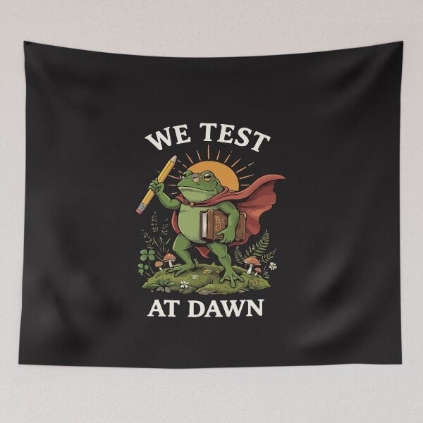 Item preview, We Test At Dawn Funny Teacher Student Exam Humor Back To School Test Day designed and sold by kiralynstration.