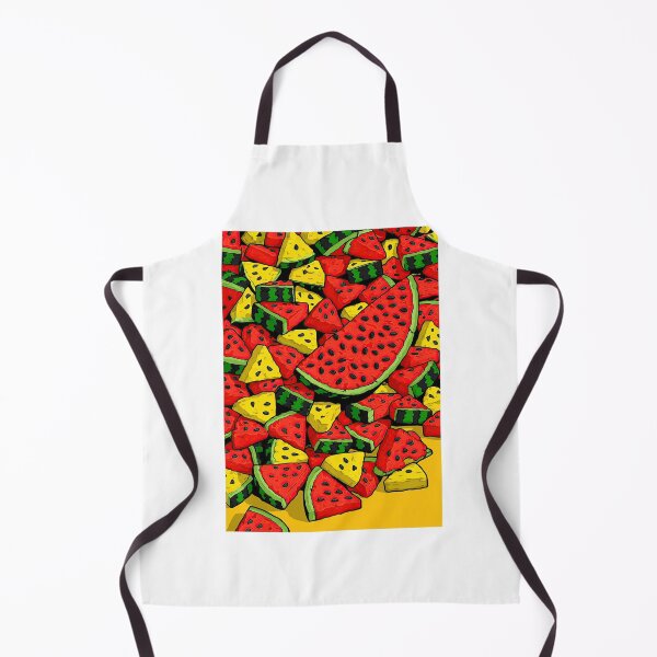 Item preview, Busy Pattern of Watermelon Slices on Yellow designed and sold by Piotrek0001.