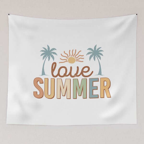 Item preview, Love Summer typography - beach vibes boho design palm trees summer quote designed and sold by KymeraStudio25.