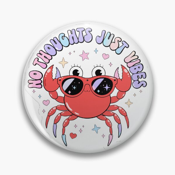 Item preview, Holographic Cute Crab Sticker | Retro Y2K Summer Vibes Funny Beach Meme Design designed and sold by Boroj.