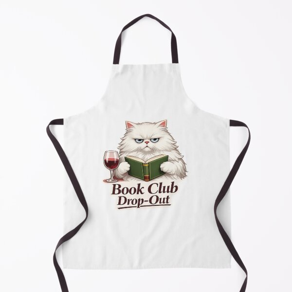 Item preview, Funny Book Club Dropout Cat Wine Reader designed and sold by Gentlestate.
