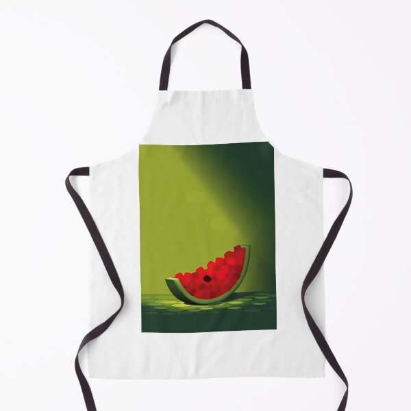 Item preview, Minimalist Watermelon Slice on Green Background designed and sold by Piotrek0001.