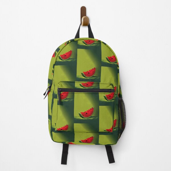 Item preview, Minimalist Watermelon Slice on Green Background designed and sold by Piotrek0001.