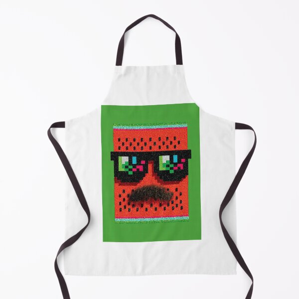 Item preview, Pixel Art Mustache Watermelon Face Design designed and sold by Piotrek0001.