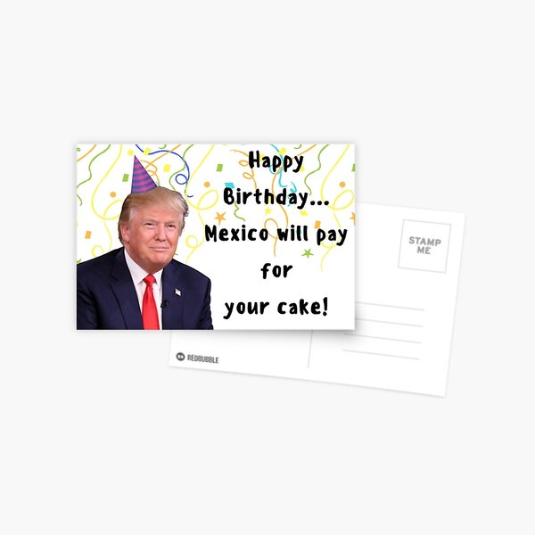 Item preview, Trump birthday card, meme greeting cards designed and sold by avit1.