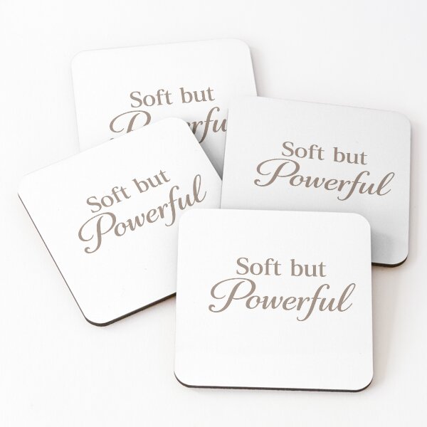 Item preview, Soft But Powerful Typography Quote Minimal Feminine Aesthetic designed and sold by DreamelleStudio.