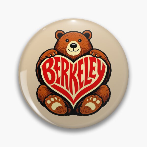 Item preview, Berkeley, California - Bear Typography Heart Shape designed and sold by Myra365Art.
