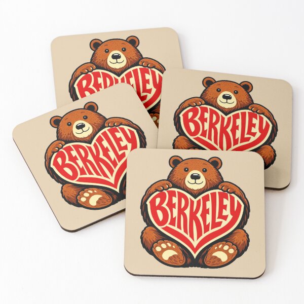 Item preview, Berkeley, California - Bear Typography Heart Shape designed and sold by Myra365Art.