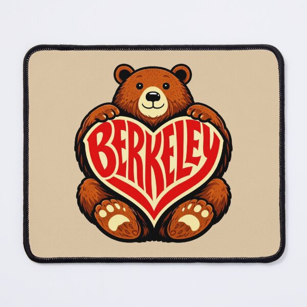 Item preview, Berkeley, California - Bear Typography Heart Shape designed and sold by Myra365Art.