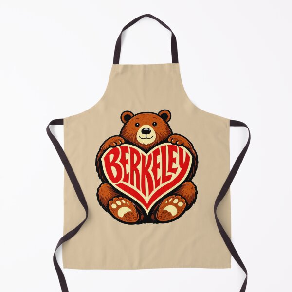 Item preview, Berkeley, California - Bear Typography Heart Shape designed and sold by Myra365Art.