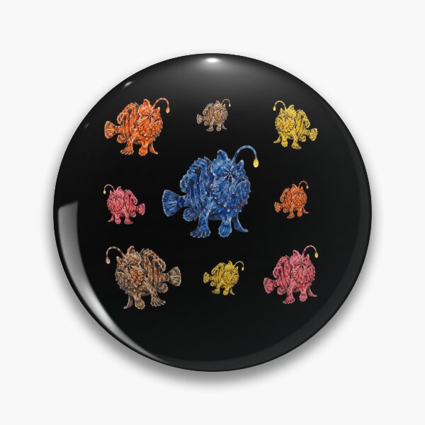 Item preview, Grumpy Deep Sea Frogfish - Colorful Marine Life Collection designed and sold by Wennebabs.