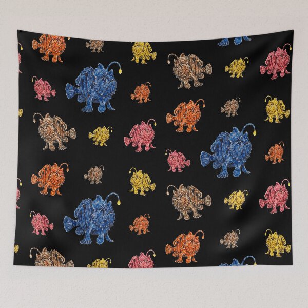 Item preview, Grumpy Deep Sea Frogfish - Colorful Marine Life Collection designed and sold by Wennebabs.