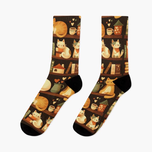 Item preview, Library Cats, Cats On the Book Shelf designed and sold by xiao xuans.