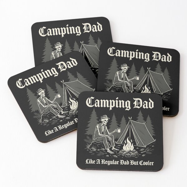 Item preview, Camping Dad Like A Regular Dad But Cooler Gothic Skeleton Camp Shirt – Outdoor Gift designed and sold by printedartgoods.