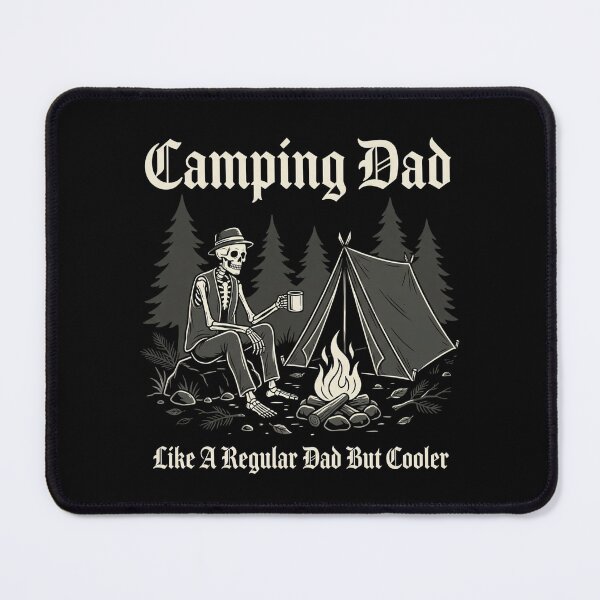 Item preview, Camping Dad Like A Regular Dad But Cooler Gothic Skeleton Camp Shirt – Outdoor Gift designed and sold by printedartgoods.