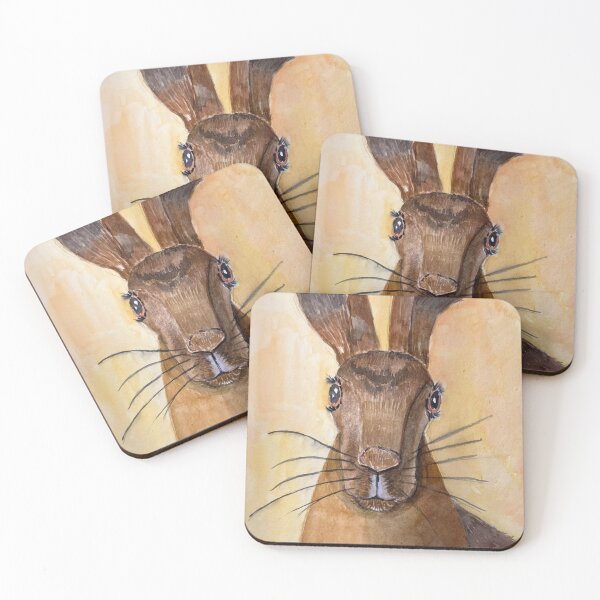 Item preview, Brown Hare Watercolor Portrait designed and sold by GideonMarlowe.