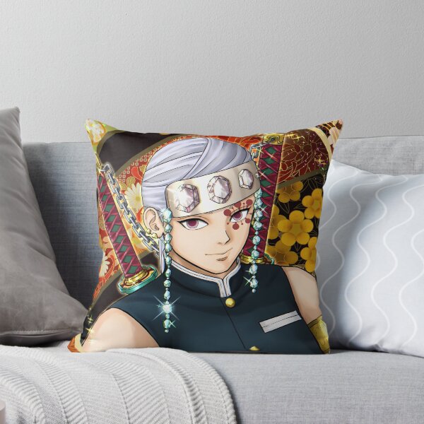 Item preview, Tengen Uzui Demon Slayer Floral Gold Portrait designed and sold by SuperTeamCanada.