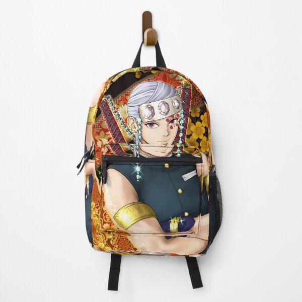 Item preview, Tengen Uzui Demon Slayer Floral Gold Portrait designed and sold by SuperTeamCanada.