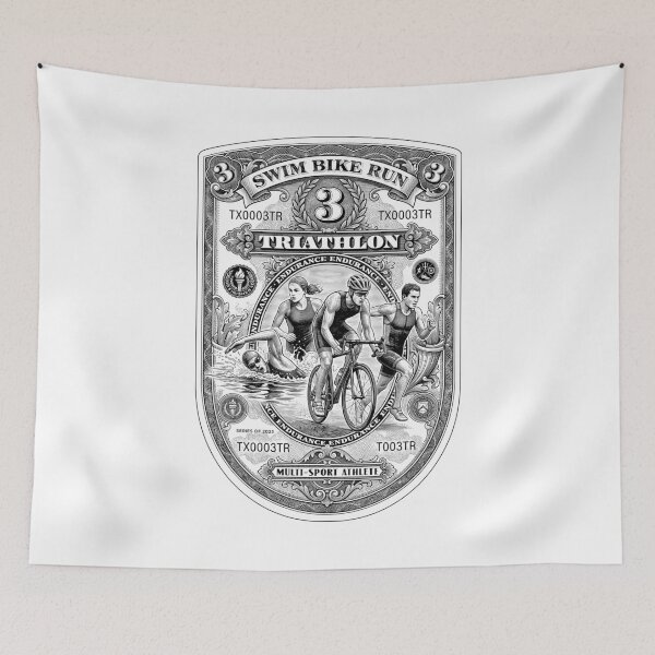 Item preview, Triathlon Triathlete Swim Bike Run Funny Vintage Banknote designed and sold by GrandeDuc.