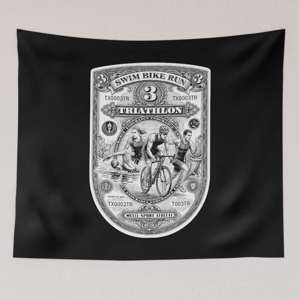 Item preview, Triathlon Triathlete Swim Bike Run Funny Vintage Banknote designed and sold by GrandeDuc.