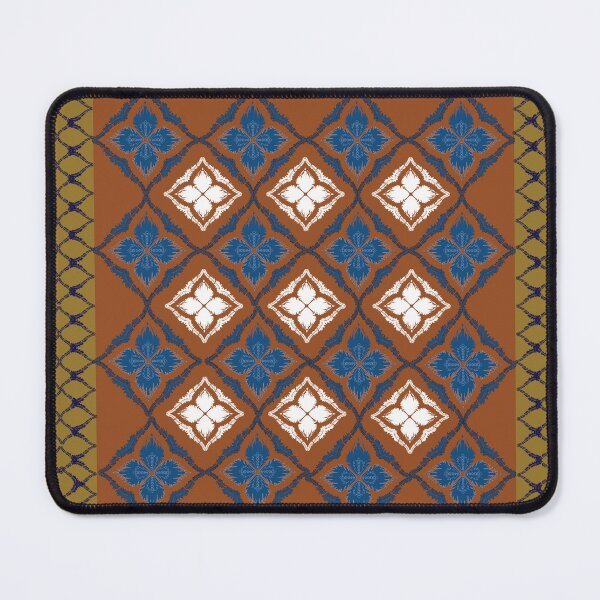 Item preview, Vibrant textile pattern with geometric Native American feather motifs and stripes. designed and sold by AdesignbyG.