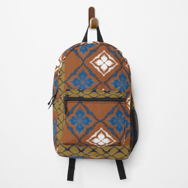 Item preview, Vibrant textile pattern with geometric Native American feather motifs and stripes. designed and sold by AdesignbyG.