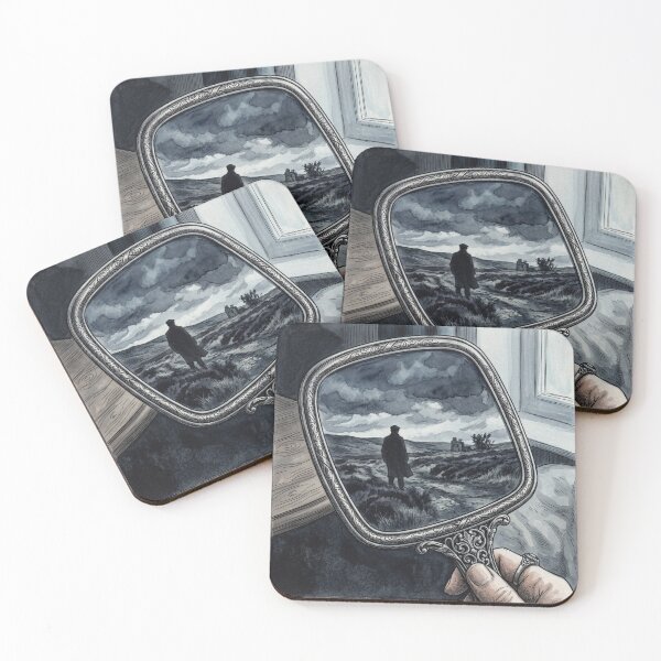 Item preview, Ghostly Reflection Hand Mirror Yorkshire Moors designed and sold by ryanguas.