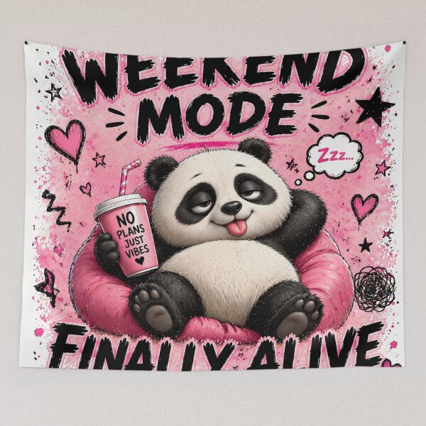 Item preview, Weekend Mode Finally Alive . Cute Lazy Panda  designed and sold by aminz4.