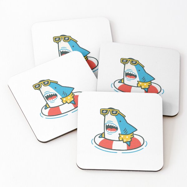 Item preview, Shark in Life Ring with Sunglasses designed and sold by HBDStudio.